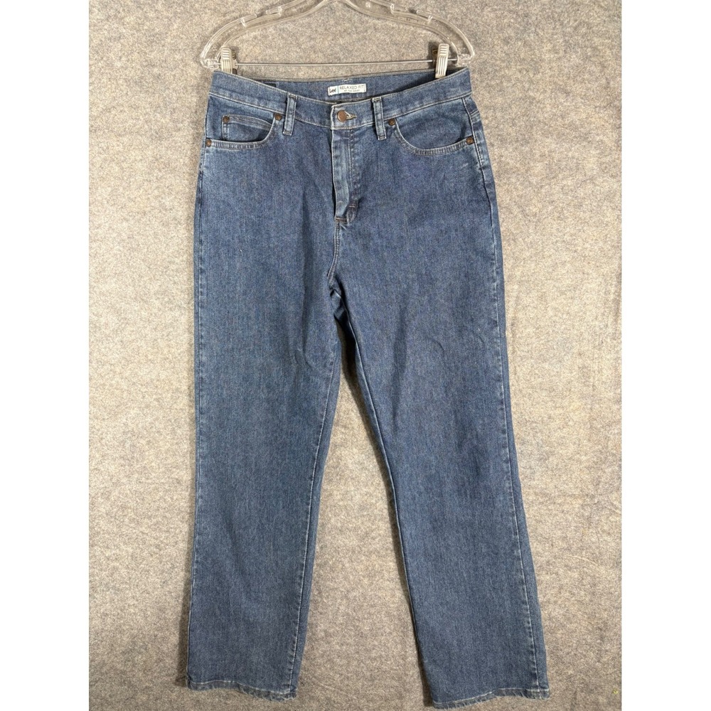Lee Relaxed Fit At The Waist Jeans Womens‎ Size 10 Medium Wash Denim